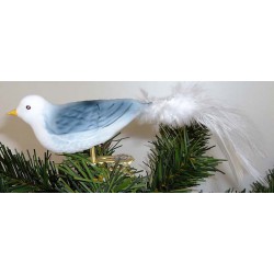 Glasvogel, Sturmmöwe mit Weissen Naturfedern