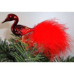 Glasvogel, mini-Halsvogel, mit Natur Federn