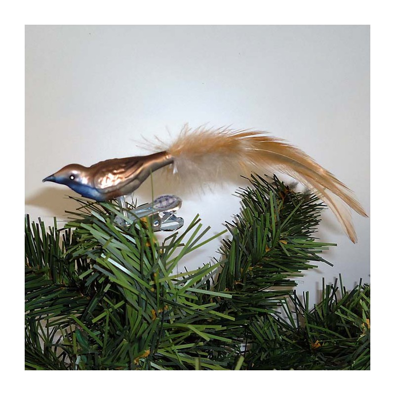 Glasvogel Blaukehlchen K & G Naturvögel mit Naturfedern