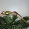 Glasvogel Grünspecht mit Naturfedern