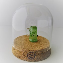 Glas Dom 80x80mm mit Kork Boden