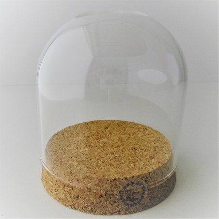 Glas Dom 80x80mm mit Kork Boden