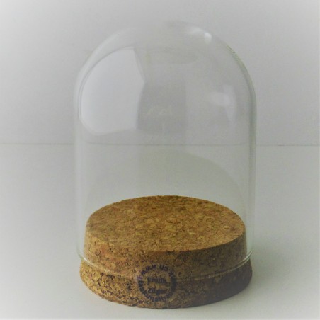 Glas Dom 80x65mm mit Kork Boden