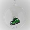 Glaskugel 80 mm Lokomotive innen Mundgeblasen zum hängen