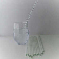 Glas Trinkhalm  ca. 220 x 6 mm 10g 12 Stück im Set