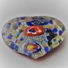 Glas-Herzen 42mm groß mit Mille Fiori