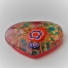 Glas-Herzen 42mm groß mit Mille Fiori