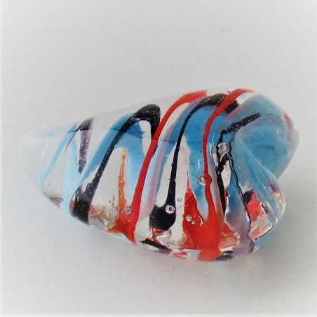 Glas-Herzen 37mm lang Twist sortiert zum legen,