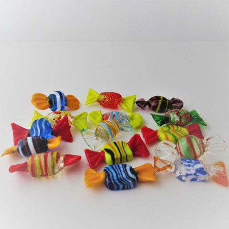 Glas-Bonbons, 15-tlg. ca. 25x55x25mm  16/260g