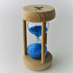Sanduhr 5 Min. 10 cm Eieruhr Buche Holzgestell