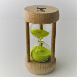 Sanduhr 5 Min. 10 cm Eieruhr Buche Holzgestell