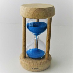 Sanduhr 5 Min. 10 cm Buche Holzgestell