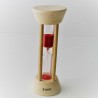Sanduhr 3 Min. 10 cm zylindrisch Buche Holzgestell