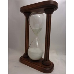 Sanduhr 30 Min. 32cm Weiss, Kaminuhr  im Kolonialstil ca. 30 Minuten