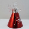 Glas Engel 80mm rot-klar betend,  zum hängen und stellen