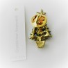 Tannenbaum Pin 3.3 cm mit Swarovski Steinen bunt