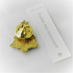 Tannenbaum 2.5cm Pin mit Swarovski Steinen bunt