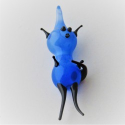 Glas Flaschenteufel 6cm sortiert rot blau