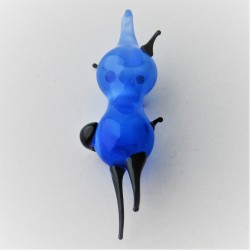 Glas Flaschenteufel 6cm sortiert rot blau