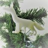 Glas-Christbaumschmuck  Fuchs weiss Hohlglas auf Clip