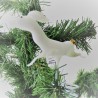 Glas-Christbaumschmuck Hase weiss  Hohlglas auf Clip,