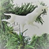 Glas-Christbaumschmuck Hund weiss Hohlglas auf Clip