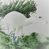 Glas-Christbaumschmuck Schaf weiss Hohlglas auf Clip