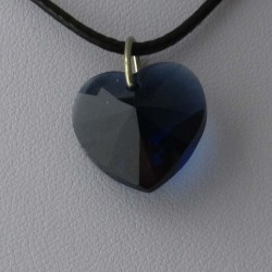 Swarovski 18 mm Herz Dark-Sapphire  Anhänger