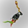 Glasvogel, Papagei 150 mm auf Ast, zum hängen