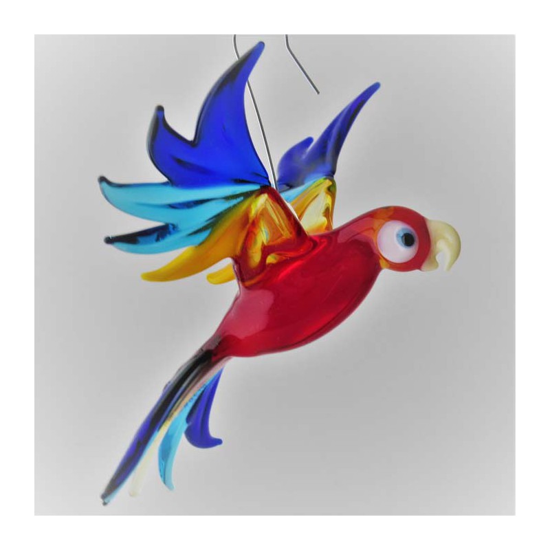 Glasvogel, Papagei 90mm zum hängen