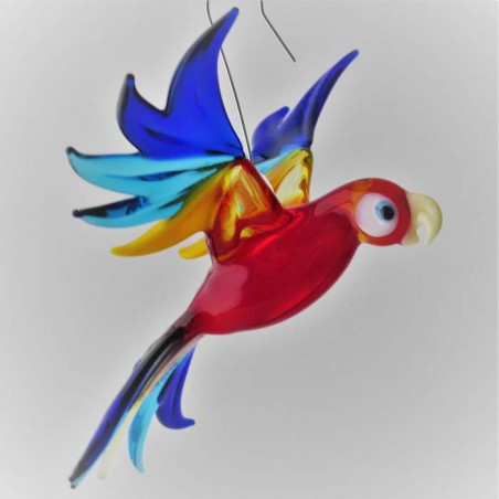 Glasvogel, Papagei 90mm zum hängen