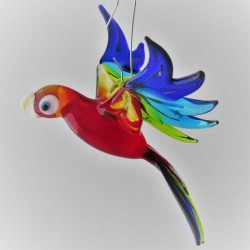 Glasvogel, Papagei 90mm zum hängen