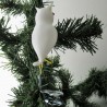 Glas-Christbaumschmuck Eule mit Augen Hohlglas auf Clip,