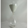 Glas-Sanduhr 50 Min. 25 cm Weiss, Glas-Sanduhr 50 Min. 25 cm Weiss,